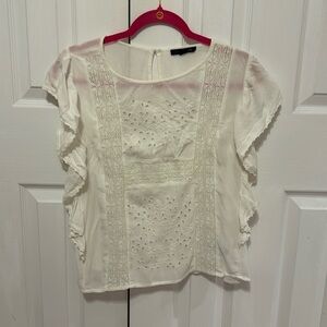 Women’s white tank top blouse